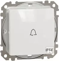 Schneider Electric SCHNEIDERE "varpelio" mygtukas Schneider Sedna Design SDD211131 IP44 baltas dizainas ir elementai