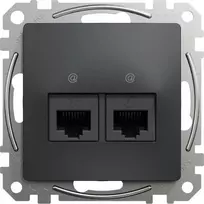 Schneider Electric GN.KOMP.2XRJ45 6UTP Juodas ANTIS SIŪLO DES