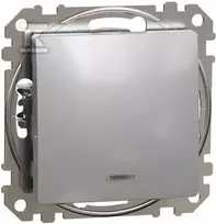 Schneider Electric SCHNEIDERE Schneider Sedna Design SDD113106L laiptų jungtis su apšvietimu sidabro spalvos aliuminio dizainas ir elementai