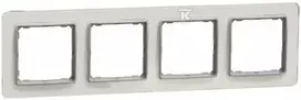 Schneider Electric Sedna Elements, 4 dalių rėmas, baltas stiklas