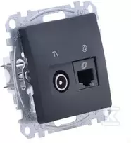 Schneider Electric Kompiuterio ir antenos lizdas SCHNEIDER Sedna Design, antracitas; SDD114469T