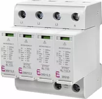 ETI modulinis viršįtampio ribotuvas ETITEC ML T123 300/12.5 3+1
