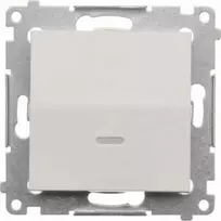 Kontakt-Simon Stebulės jungtis Kontakt-Simon Simon 54 DW6L.01 / X / 11 su LED pašvietimu be piktogramos modulio 10AX 250V ~ greitas sujungimas balta