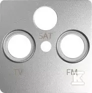 Kontakt-Simon Antenos lizdo dangtelis Kontakt-Simon 82 82037-93 R-TV-SAT 3 skylių aliuminis