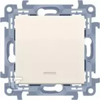 Kontakt-Simon Contact-Simon kryžminė jungtis Simon 10 CW7L.01/X/41 su LED apšvietimu be piktogramos modulio 10AX 250V~ varžtų gnybtai kreminiai