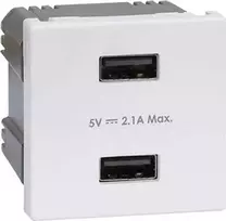 Kontakt-Simon Simon Connect USB įkroviklis K45 tipo A lizdas 5V/2.1A grynai baltas K126E/9 TSC-K126E-9