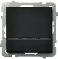 Ospel Sonata 16AX IP20 žvakidės jungtis su juodu metaliniu apšvietimu (LP-2RS / m / 33)