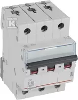 Legrand miniatiūrinis grandinės pertraukiklis S303 D10 TX3 10A 6kA 403753