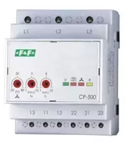 F&F Įtampos valdymo relė 3 fazių 2P 2x8A 3x500V 150-210V AC ne N CP-500