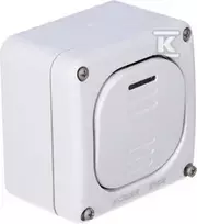 „Scame“ vieno paviršiaus montuojamo laiptinės jungiklio „Protecta IP66“ hermetiškas 10A 137.5211 rutulinis
