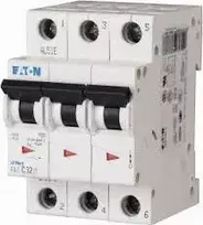 „Eaton“ grandinės pertraukiklis 3P C 1A 15 kA AC FAZ C1/3 (278858)