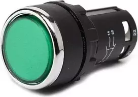 Emas Valdymo mygtukas žalias monoBlokas 1Z 1R (T0-MB102DY)