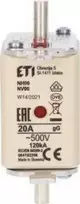 Eti-Polam saugiklių įdėklas KOMBI NH00 gG 20A/500V 004182206 /3vnt/