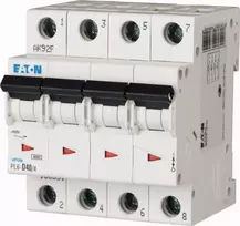 Eaton Grandinės pertraukiklis 4P C 63A 6kA AC PL6-C63/4 166532
