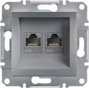 Schneider Electric Asfora kompiuterių lizdai 2 x RJ45 katė. 6 UTP be rėmelio (EPH4800162)