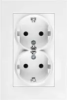 Panasonic Karre potinkinis kištukinis lizdas dvigubas (Schuko, IP20), baltas (90967056)