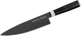 Samura MO-V Stonewash Profi Chefmesser ultra-scharf, groß, aus japanisch AUS 8 Nerūdijantis plienas, 20 cm Klinge, mit G10 Handgriff aus Carbon, Allzweckmesser, Gemüsemesser