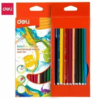 Akvareliniai pieštukai DELI EC00700, 12 spalvų