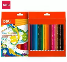 Akvareliniai pieštukai DELI EC00720, 24 spalvų