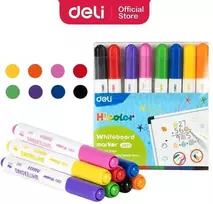 Žymeklių rinkinys baltai lentai Deli U021, 8 spalvų, skirtas vaikams