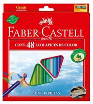 *Spalvoti pieštukai Faber-Castell Eco, 48 spalvų + drožtukas