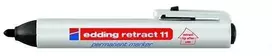 Permanentinis žymeklis Edding Retract 11, apvaliu galiuku, 1.5-3mm, automatinis, juodos spalvos