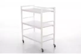 Restpro Kosmetologinis vežimėlis (3 medžio lentynos)