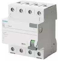 Siemens 5SV3342-3 Liekamosios srovės grandinės pertraukiklis 4P 25A 30mA 400V 10KA tipas F 5SV3342-3