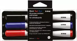 OEM Basic Set rinkinys iš 3 lentos žymeklių mentele baltiems paviršiams