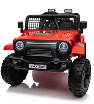 Vaikiškas elektrinis 4x4 sportinis visureigis su LED šviesomis ir muzika, nuo 3 metų
