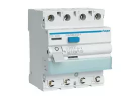 Hager Polo CDS425D RCCB Liekamosios srovės grandinės pertraukiklis 3P+N 25A/30mA A tipo QuickConnect CDS425D