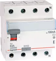 Legrand diferencinis srovės perjungiklis 4P 63A 0.1A AC P304 TX3 (411719)