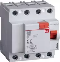 Lsis RKN4P 40A 300MAA Liekamosios srovės grandinės pertraukiklis 4P 40A 0,3A tipas A RKN4P 40A 300MAA 06220464R0