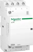 Schneider Electric SCHNEIDERE Modulinis kontaktorius Acti9 iCTK50-25-40-230 25A 4NO 50Hz 220/240 VAC Schneider be galimybės išplėsti pagalbiniais kontaktais A9C40425