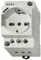 Kištukinis lizdas ant DIN bėgelio su įžeminimu Finder 7U0082300010 (LED indikacija, 16A)