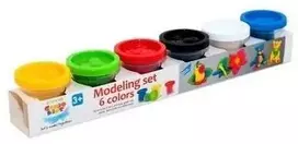 Natūralus plastilinas - modelinas, 6 spalvos