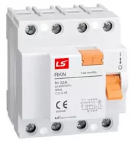Lsis RKN4P 40A 30MAA Liekamosios srovės grandinės pertraukiklis 4P 40A 0,03A tipas A RKN4P 40A 30MAA 06220609R0
