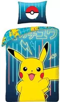 MCU Pokemon Pikachu+Pokeball Sengetøj - 100 procent bomuld