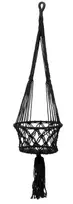 Bazaar Augalų laikiklis, Makrame, 0,3x0,3x1,1 m, Juodas