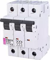 „Eti-Polam“ grandinės pertraukiklis 3P D 63A 6 kA AC ETIMAT10 (002155722)