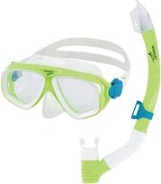 Speedo adventure mask + snorkel set junior žalia