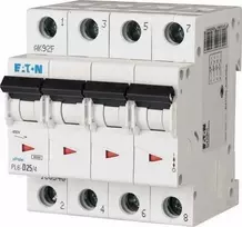 Eaton Grandinės pertraukiklis 4P D 25A 6kA AC PL6-D25/4 166546