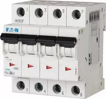 Eaton Grandinės pertraukiklis 4P C 6A 6kA AC PL6-C6/4 166531
