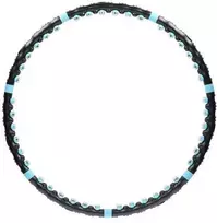 HHP006 JUODAI MĖLYNAI HULA HOP MASAŽAS SU MAGNETAIS 98cm HMS