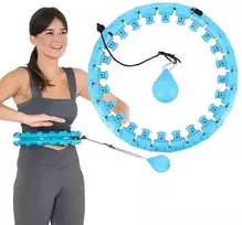 HHW01 Mėlynas HULA HOOP SU RIEŠUTAIS IR HMS SVORIU