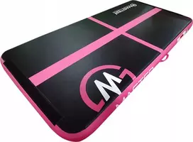 Pripučiamas gimnastikos čiužinys Master Airtrack 200 cm x 100 cm x 10 cm rožinis