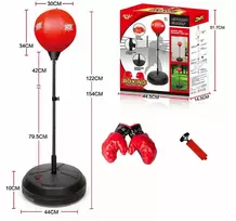 Vaikiškas bokso rinkinys su reguliuojamu stovu (iki 154 cm)