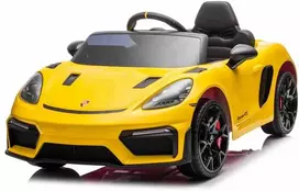 Elektromobilis Porsche Spyder RS 718 geltonas MP4 versija