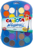 Akvareliniai dažai CARIOCA, 24 spalvų rinkinys