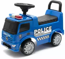 Vaikiškas dviratis su garsu Mercedes Baby Mix POLICE mėlynas